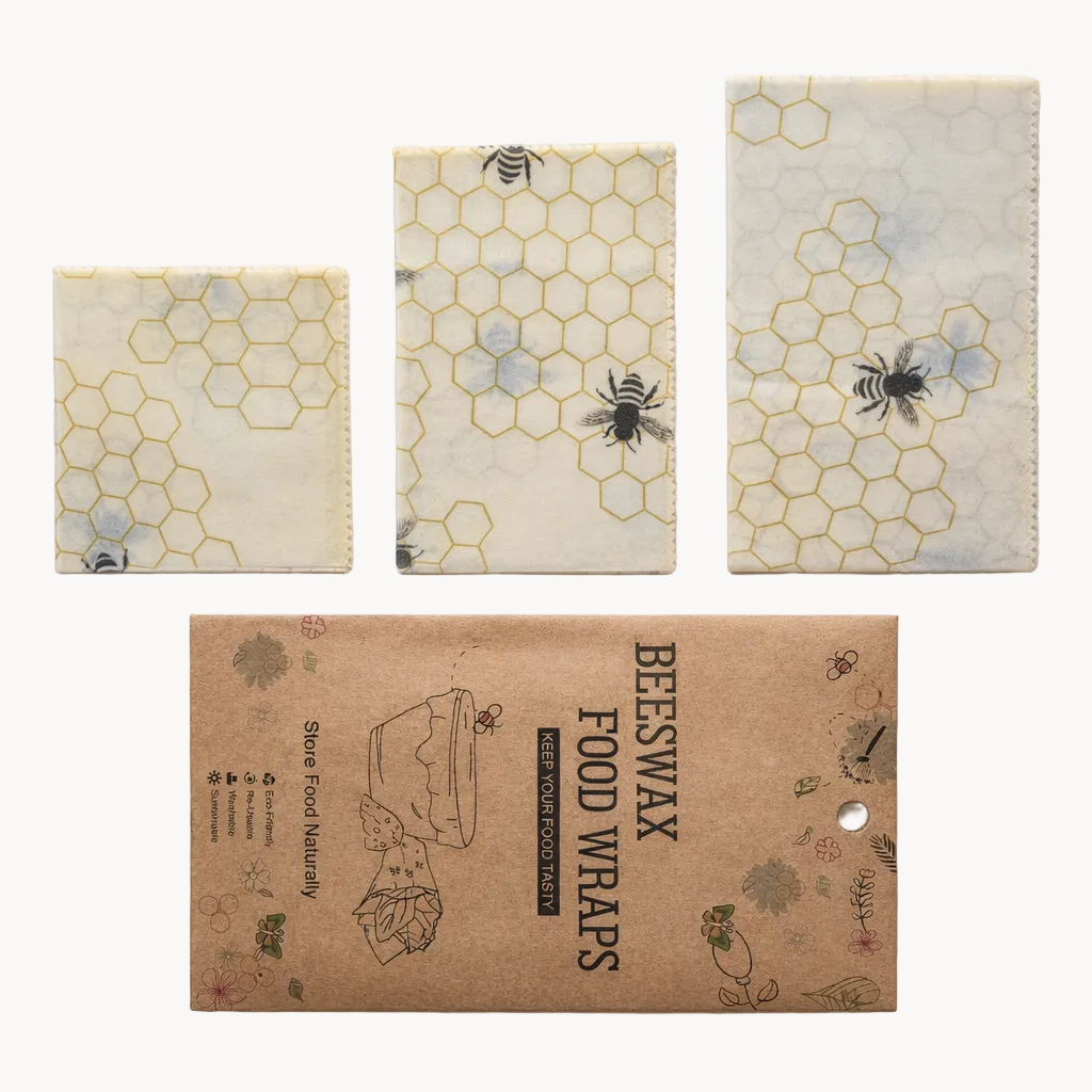 Bijenwas wraps 3-pack biologisch katoen