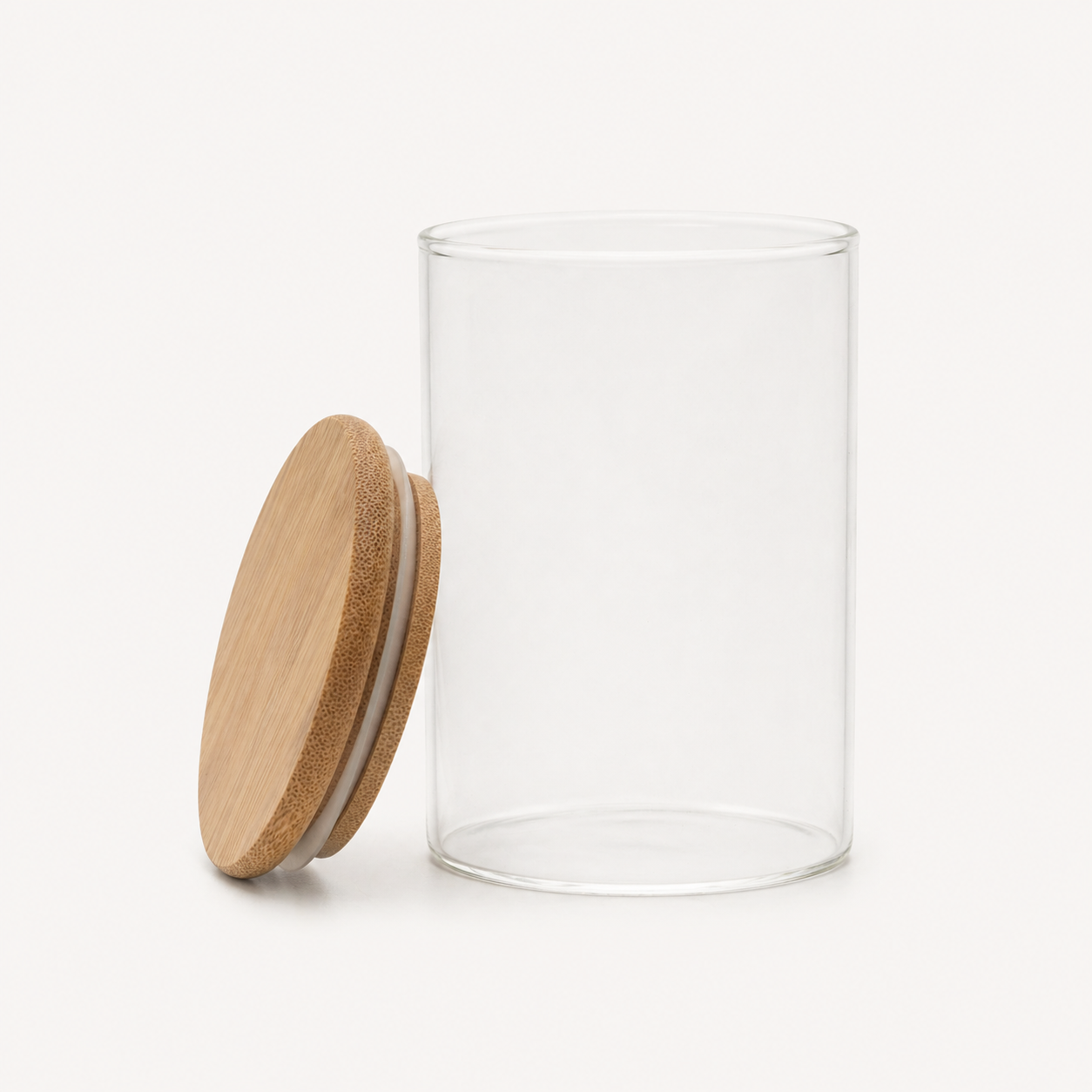 Glazen voorraadpot set – 10 stuks (280 ml) met bamboe deksel + labels & marker