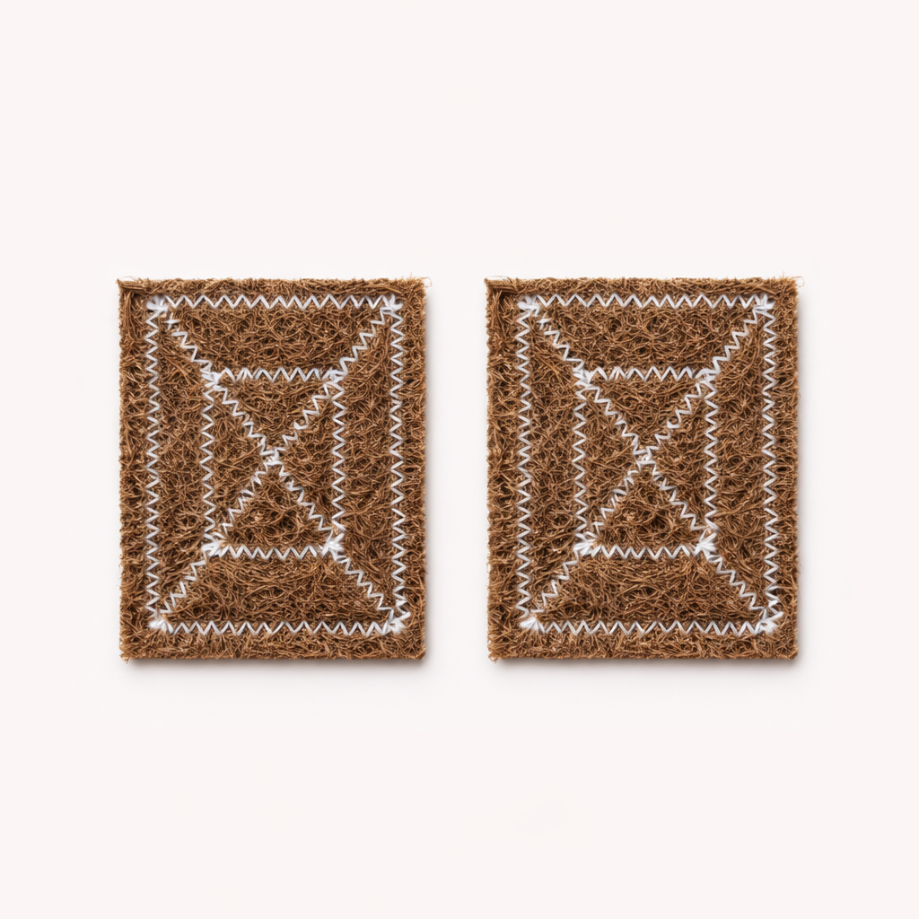 Kokosvezel schuurspons - set van 2